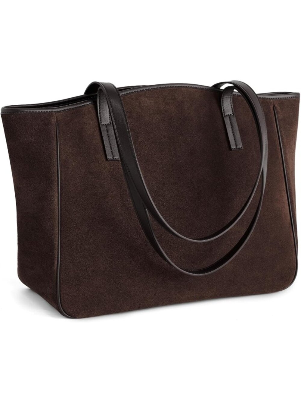 Stylish Genuine Leather Tote Bag for Women - Zipper Handbag & Luggage Sleeve